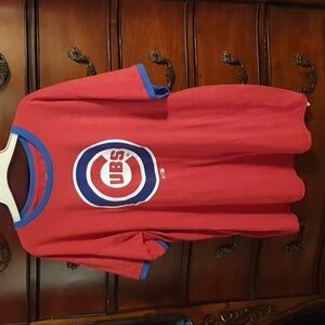 Fanatics Chicago Cubs Logo Ringer Tee Sz 2XL